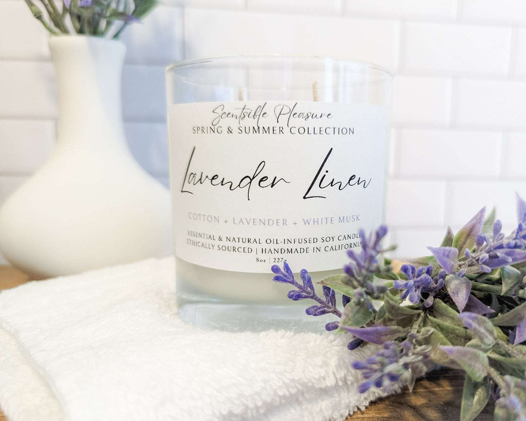 Lavender Linen Scented Candle
